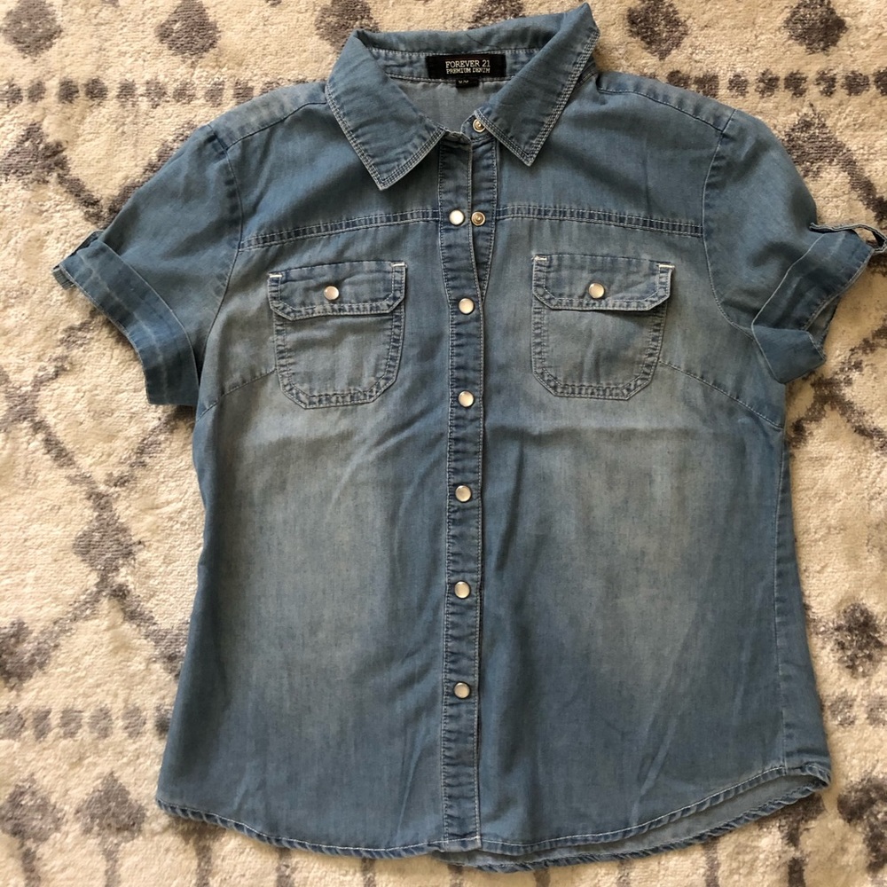 Chambray forever21 shirt